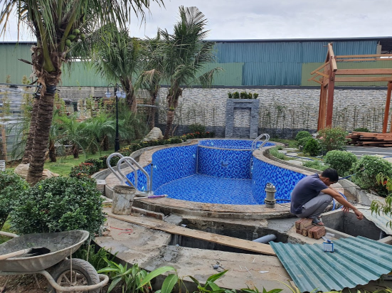 Thi công bể bơi tại Quảng Bình
