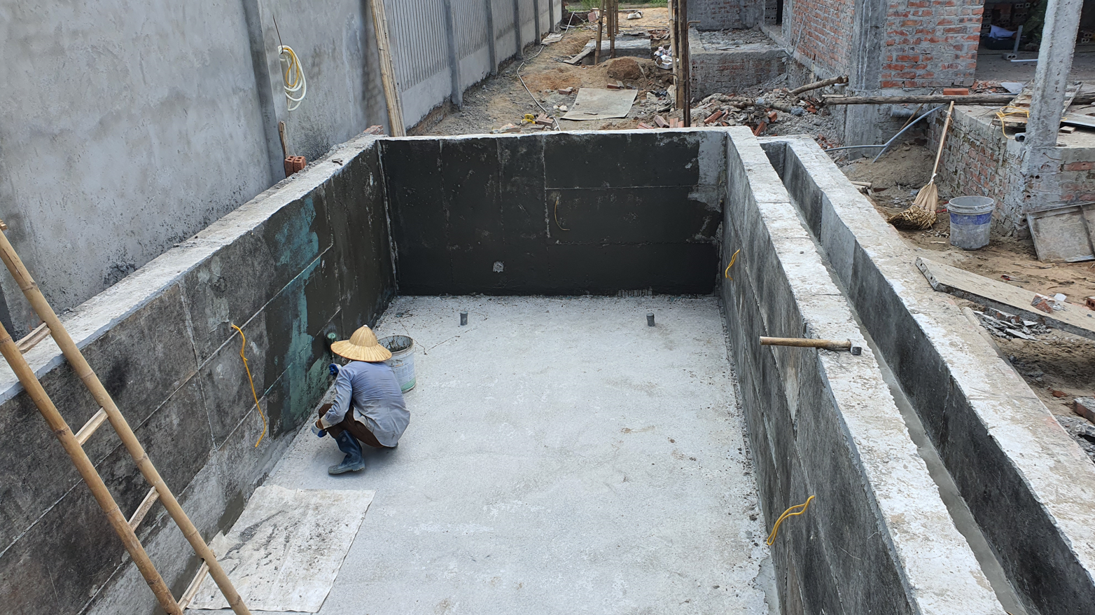 Thi công chống thấm bể bơi tại Phú Thọ